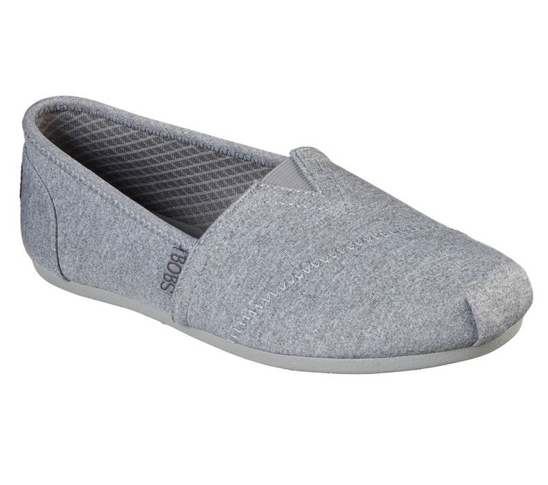 Skechers Bobs Plush - Express Yourself - Womens Flats Shoes Grey [AU-ZH2741]